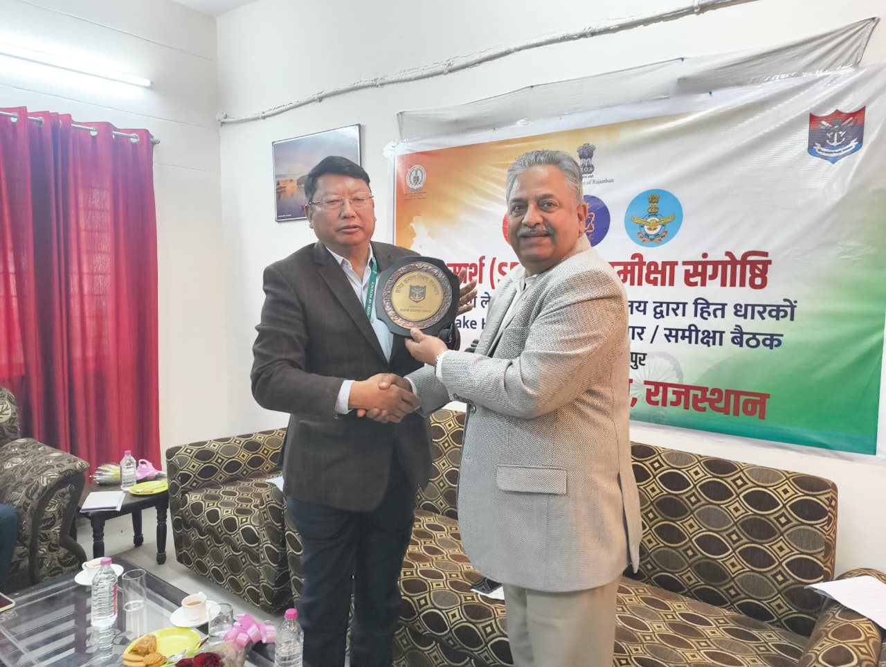 Brig. V.K. Rathore felicitated ADAI &amp;amp DG E. Mhonbemo Patton during the meeting on SPARSH